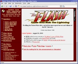 [Screenshot of second major site design (viewed in Firebird)]