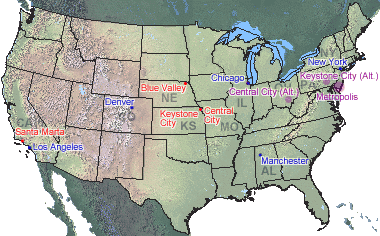 dc comics map of the united states Cities Of The Flash dc comics map of the united states