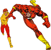 [Wally West, first Kid Flash and now the Flash]