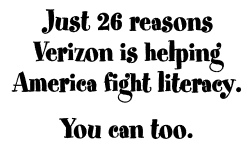 Just 26 reasons Verizon is helping America fight literacy.  You can too.