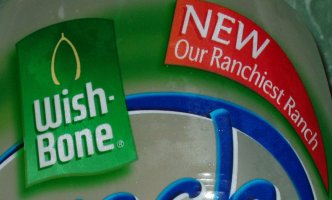 Salad dressing bottle labeled 'Our Ranchiest Ranch!'