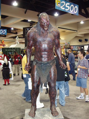 Uruk-Hai statue at WETA booth