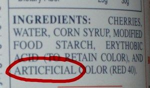 Ingredients: ... articficial color...