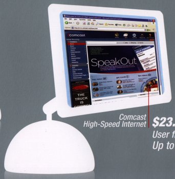 Picture of an iMac silhouette running Internet Explorer