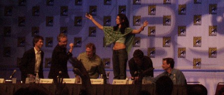 [Panelists at the Comic Con Farscape panel]