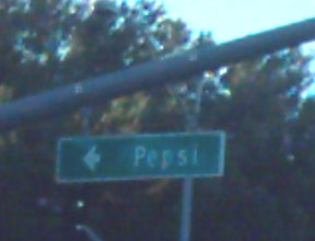 Pepsi street sign