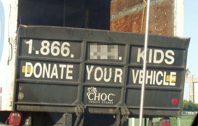 1-866-___-KIDS DONATE YOUR VEHICLE