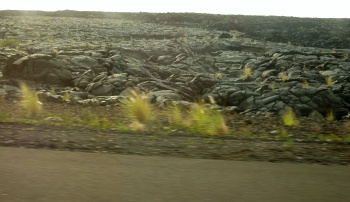 A pahoehoe lava flow