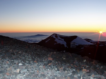 Mauna Kea to Hualalai at sunset