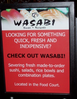 Severing fresh sushi!