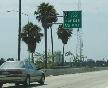 Freeway sign: Egress
