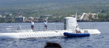 Submarine as seen from the boat