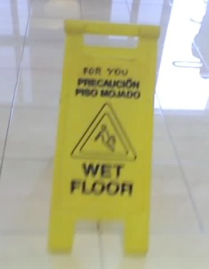 Caution sign with "for you" added.