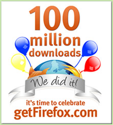 Firefox: 100 Million Downloads!