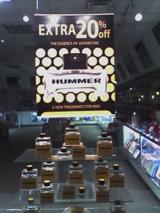Hummer Cologne Display