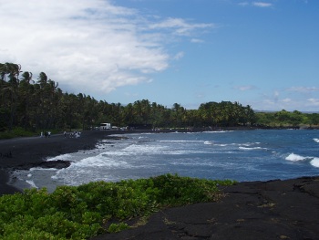 Black Sand Beach at Punaluu