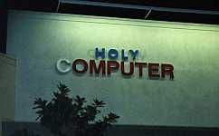 Store sign: Holy Computer