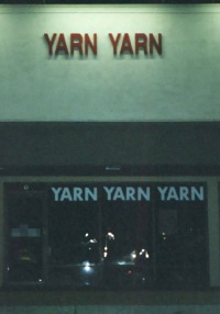 Store sign: Yarn Yarn (Yarn Yarn Yarn)