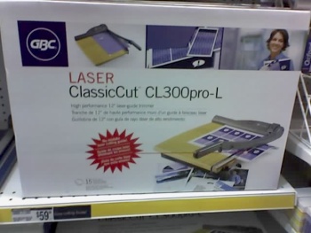 Laser-guided paper cutter