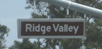 Street Sign: Ridge Valley