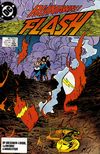 Cover: Flash v2 #25: Tattered costume remains in huge crater