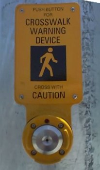 Push button for crosswalk warning device