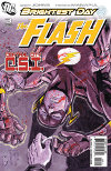 Cover: Flash v.3 #3: A hand draws a chalk outline around the Flash's dead body.
