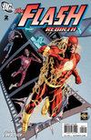 Cover: Flash Rebirth #2: Barry Allen runs in the foreground, while skeletal remains of other Flashes appear on a film strip.