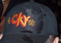 Baseball cap: (fu) CKY (ou)