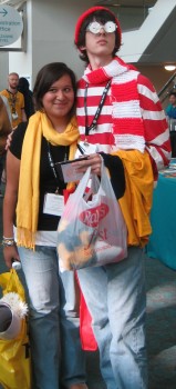 Waldo and fan.