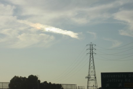 Sundog next to a tower.