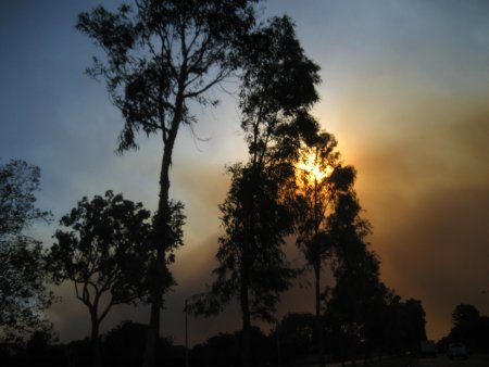 Passing into a smoke cloud