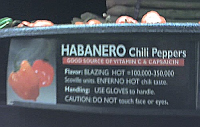 Habañero: Good source of capsaicin