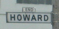 Street sign labeled END and HOWARD