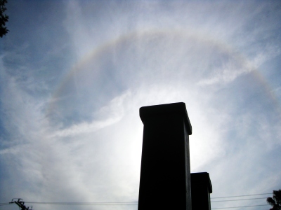 Sun Halo and fencepost