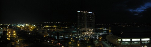 Nighttime view: San Diego Hilton & Convention Center