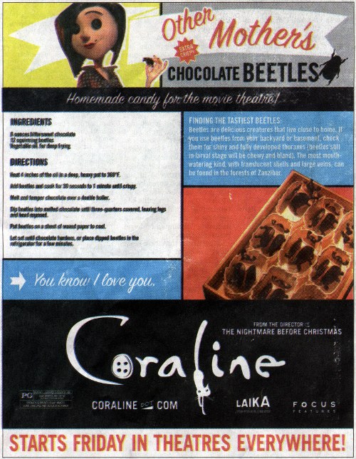 Coraline: The Other Mother's Chocolate-Covered Beetles!