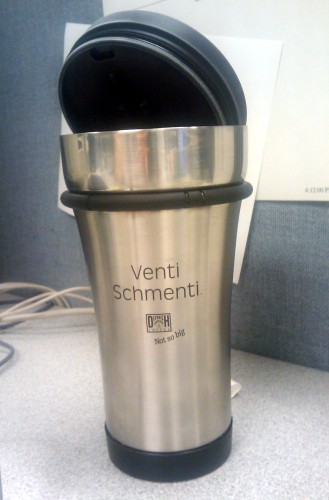 Travel Mug: Venti Schmenti. (Diedrich Coffee: Not So Big)
