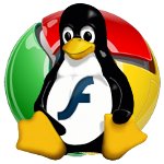 Google Chrome, Linux (Tux) and Flash