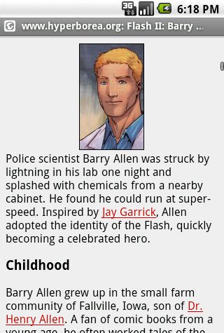 Barry Allen Profile #2 on Android 1.6 Donut