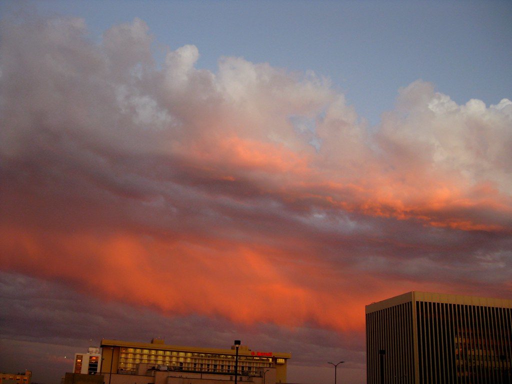 Orange Sunset & Double Rainbow Over LA (Photos)