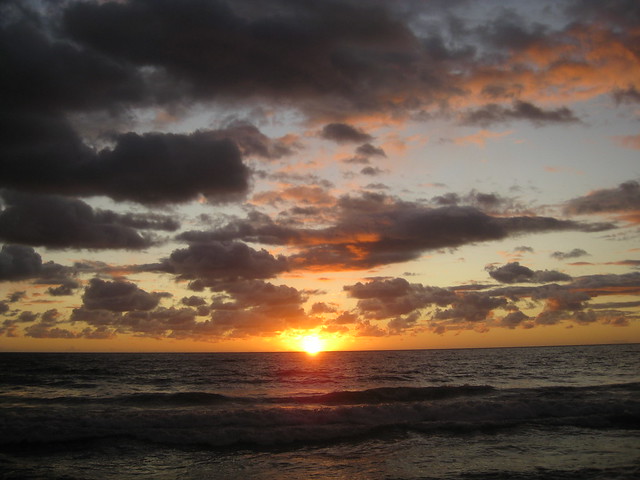 Ocean Sunset and Clouds