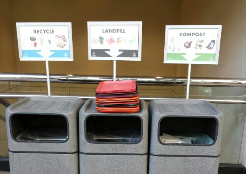 San Francisco Food Court Trash Cans