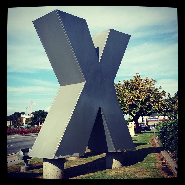 A giant X sign