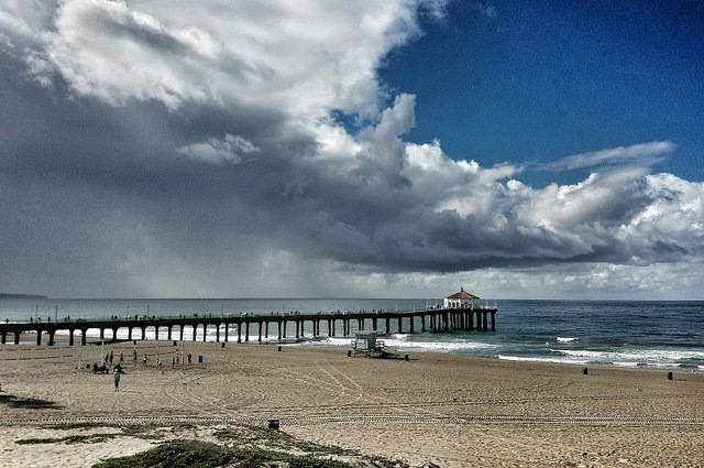 Storm over Manhattan Beach Pier