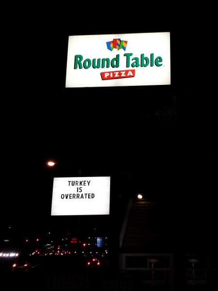 Round Table Pizza: Turkey is Overrated