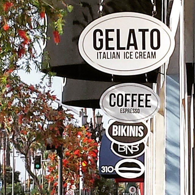 Signs: Gelato, Coffee and...bikinis?