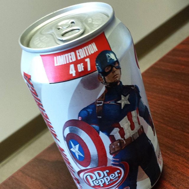 Limited Edition 4 of 7 Dr. Pepper Can: Captain America