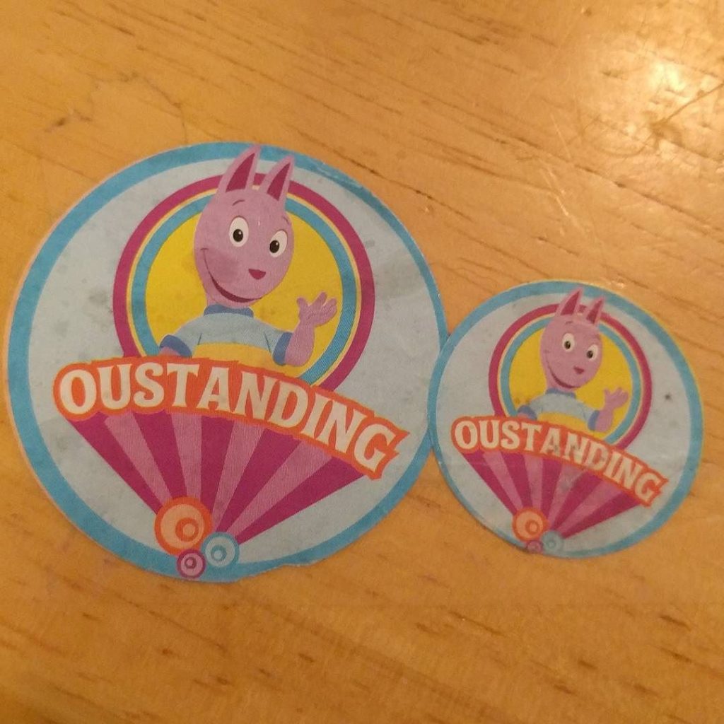 Oustanding [sic] stickers