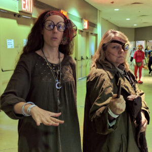Hogwarts Professors Sybill Trelawney and Mad-Eye Moody are ready for anything: Constant Vigilance!